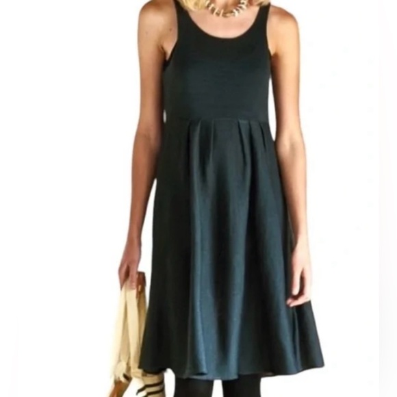 Peruvian Connection smoke blue orchard street dress tunic pinafore jumper XS - Picture 1 of 9